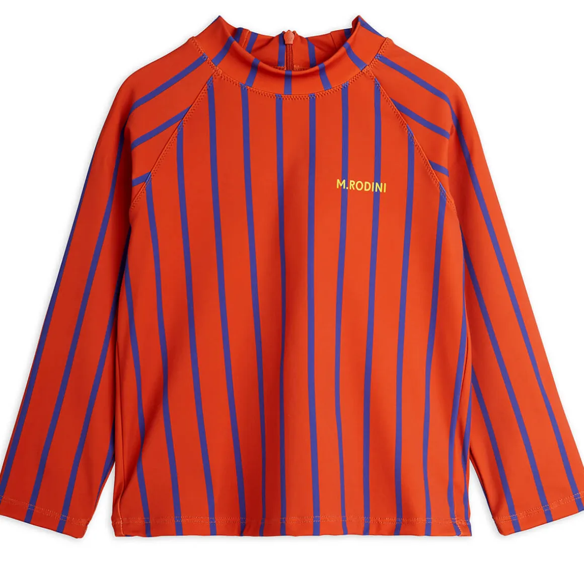 Vertical Stripe Long Sleeve UV Swim Top in Red by Mini Rodini