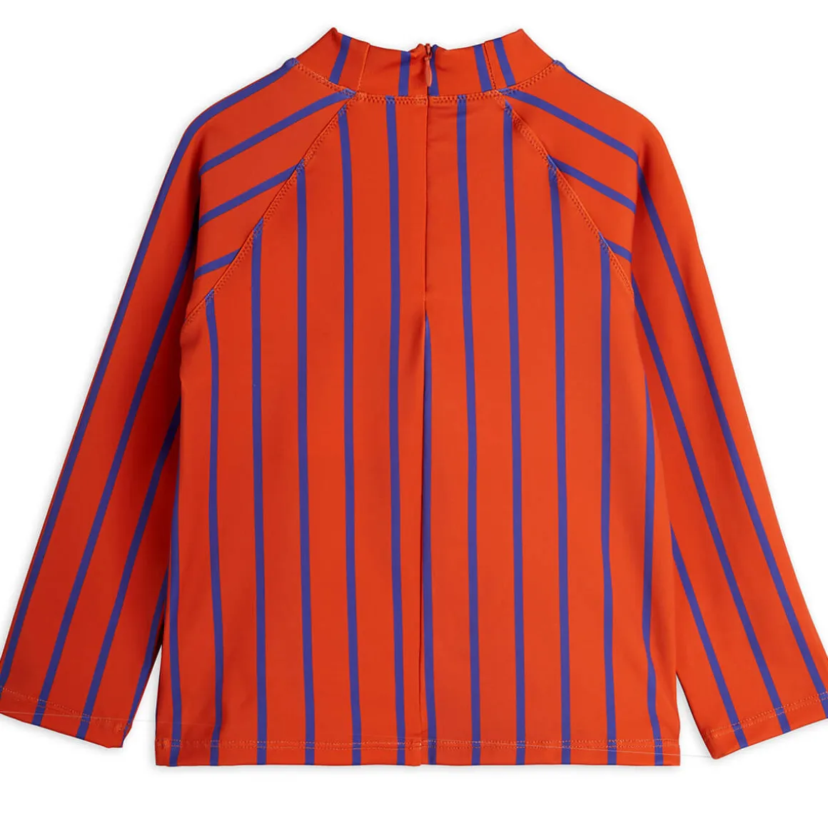 Vertical Stripe Long Sleeve UV Swim Top in Red by Mini Rodini