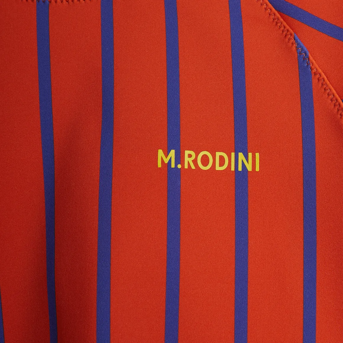 Vertical Stripe Long Sleeve UV Swim Top in Red by Mini Rodini