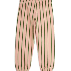 Vertical Stripe Sweatpants in Pink by Mini Rodini