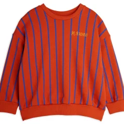 Vertical Stripe Sweatshirt in Red by Mini Rodini