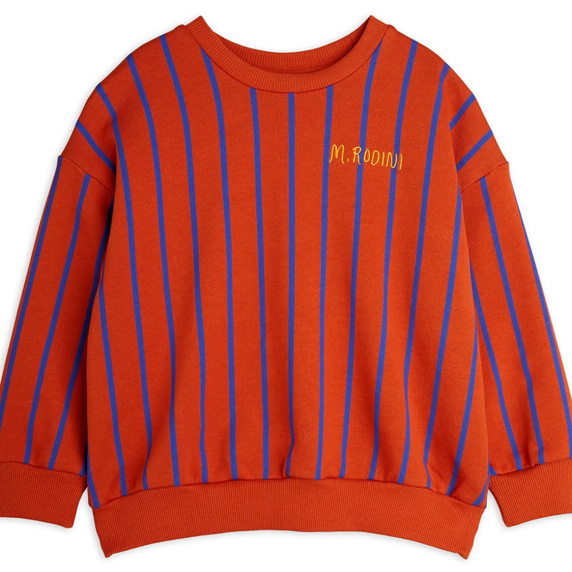 Vertical Stripe Sweatshirt in Red by Mini Rodini