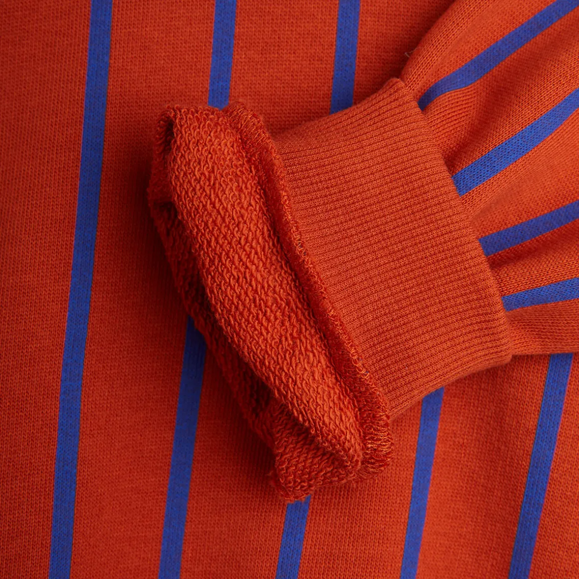 Vertical Stripe Sweatshirt in Red by Mini Rodini
