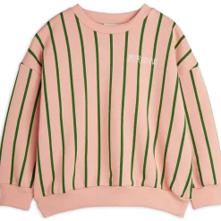 Vertical Stripe Sweatshirt in Pink by Mini Rodini