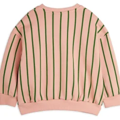Vertical Stripe Sweatshirt in Pink by Mini Rodini