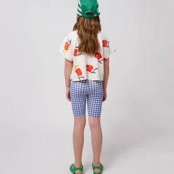 Vichy Legging Shorts in Blue by Bobo Choses