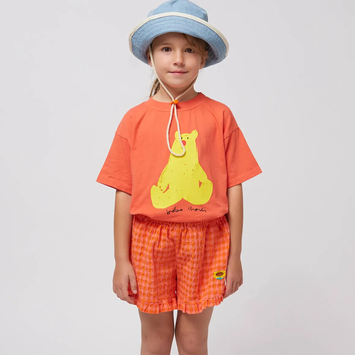 Vichy Ruffle Woven Shorts by Bobo Choses