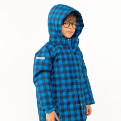 Vichy Snow Jacket in Blue / Navy by Tinycottons