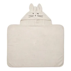 Vilas Rabbit Hooded Baby Towel in Sandy by Liewood