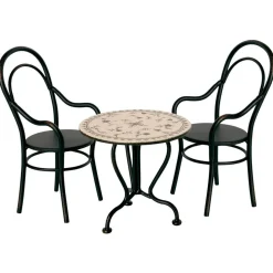 Vintage Chair with Armrest in Anthracite (Mini) by Maileg