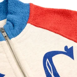 Vintage Colour Block Zipped Sweatshirt by Bobo Choses - Last One In Stock - 4-5 Years