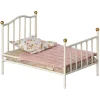 Vintage Mouse Bed in Off White with Pink Blanket by Maileg