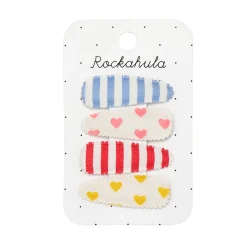 Vintage Rainbow Fabric Hair Clips by Rockahula