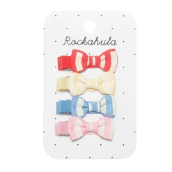 Vintage Seaside Mini Bow Hair Clips by Rockahula