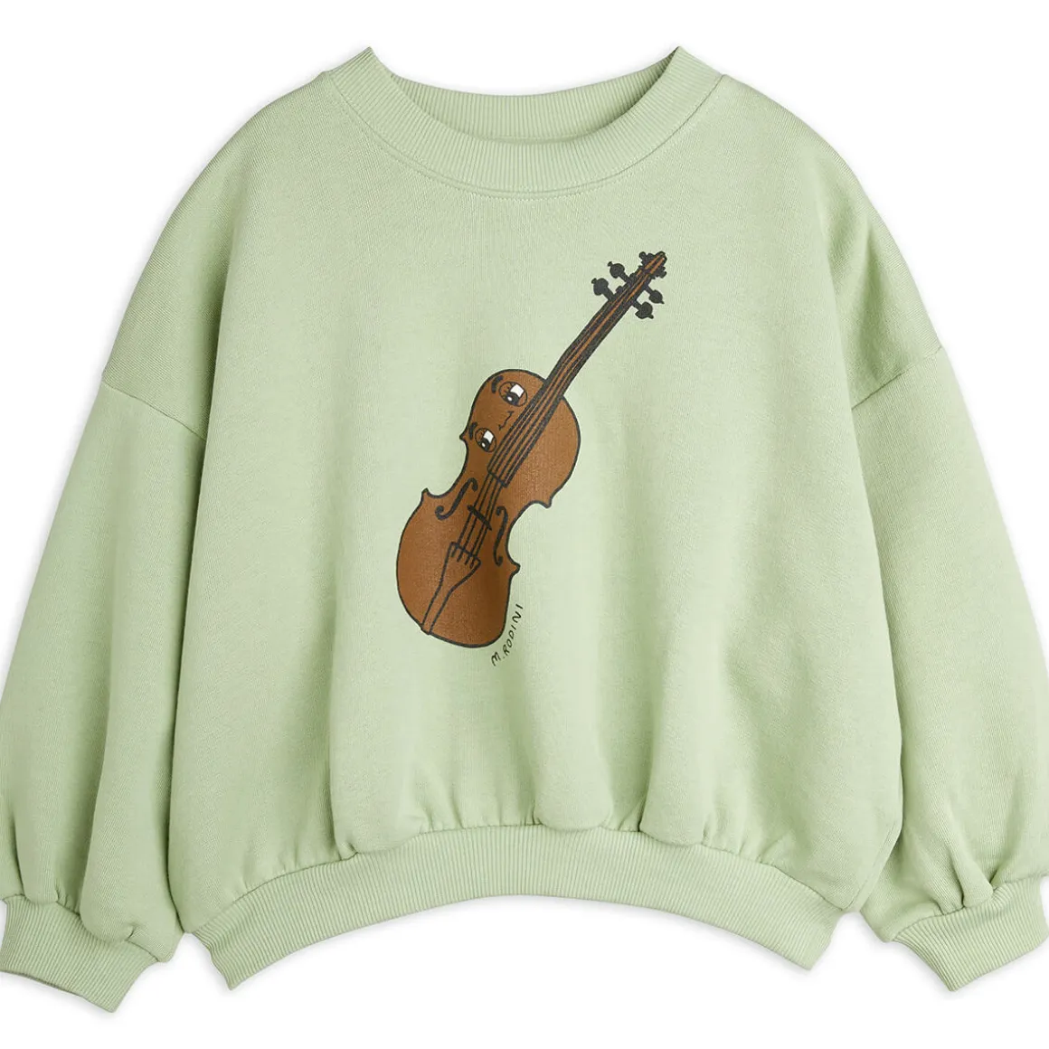 Violin Sweatshirt in Green by Mini Rodini