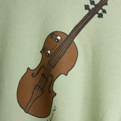 Violin Sweatshirt in Green by Mini Rodini