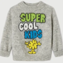 Vitow Kid's Jumper in Heather Grey by American Vintage