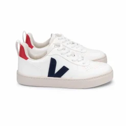 V-10 Lace CWL Trainers in White / Cobalt Pekin by Veja