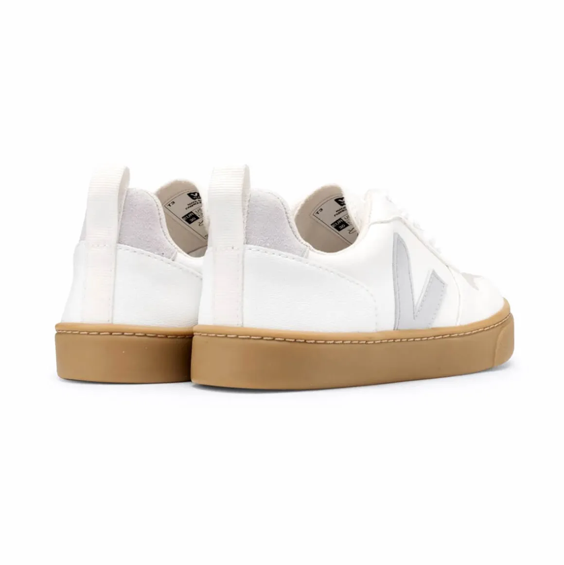 V-10 Lace CWL Trainers in White / Pearl / Natural by Veja
