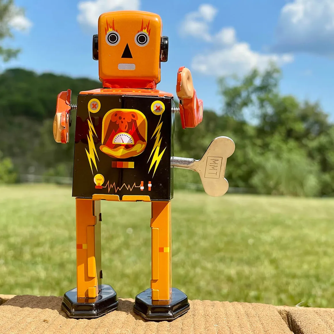 Volcano Bot Wind Up Tin Robot (Limited Edition) by Mr & Mrs Tin