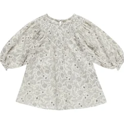 V Smocked Dress in Winter Floral by Quincy Mae