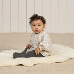 V Smocked Dress in Winter Floral by Quincy Mae