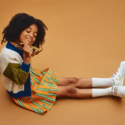 V-10 Velcro Leather Trainers in Multico / Extra White / Shiny by Veja