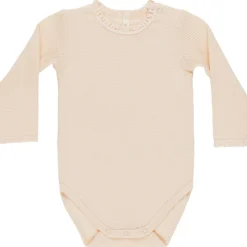 Waffle Long Sleeve Bodysuit in Antique by Quincy Mae