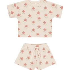 Waffle Tee + Short Set in Tulips by Quincy Mae