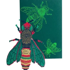 Wasp Shaped Greetings Card by East End Press
