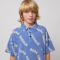 Wavy Bobo Choses All Over Waffle Polo Shirt by Bobo Choses