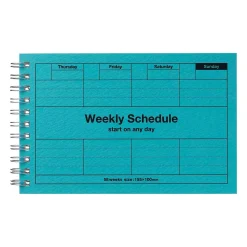 Weekly Schedule Undated in Turquoise by Marks Inc.