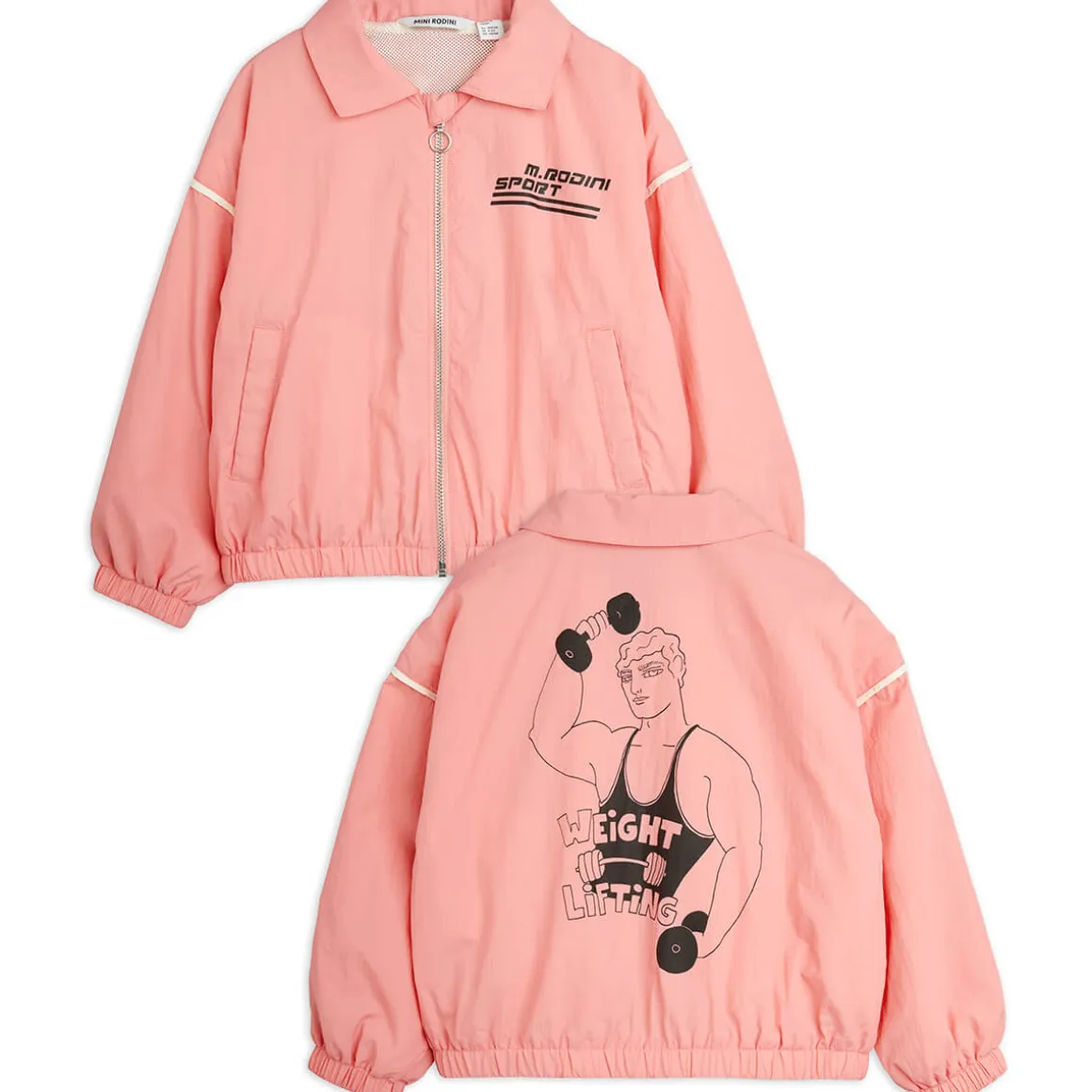 Weight Lifting Jacket in Pink by Mini Rodini - Last One In Stock - 140/146 (9-11 Years)