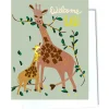 Welcome Baby Giraffe Greetings Card by Elizabeth Grubaugh