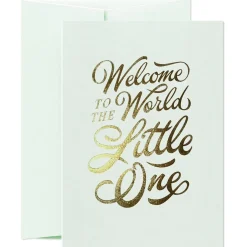 Welcome Little One Greetings Card in Mint Green by Sean Tulgetsken for Card Nest