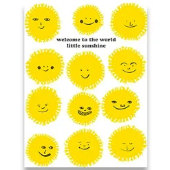 Welcome To The World Little Sunshine Greetings Card by Egg Press for 1973