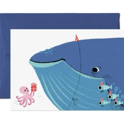 Whale Of A Time Greetings Card by Carolina Buzio for Card Nest