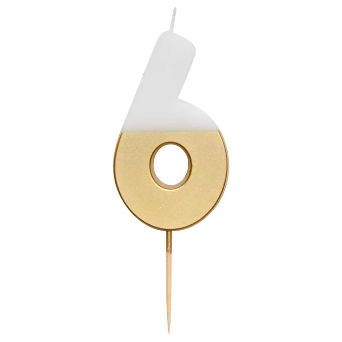 White And Gold Birthday Number Candles by Talking Tables