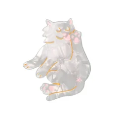 White Cat Hair Claw by Coucou Suzette