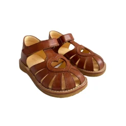 Wide Fit Heart Starter Sandals in Tan by Angulus