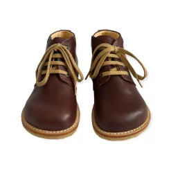 Wide Fit Lace Up Desert Boots in Angulus Brown by Angulus