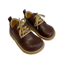 Wide Fit Lace Up Shoe in Angulus Brown by Angulus