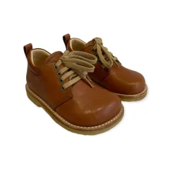 Wide Fit Lace Up Shoe in Cognac by Angulus