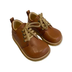 Wide Fit Lace Up Shoe in Cognac by Angulus