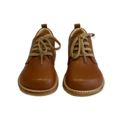 Wide Fit Lace Up Shoe in Cognac by Angulus