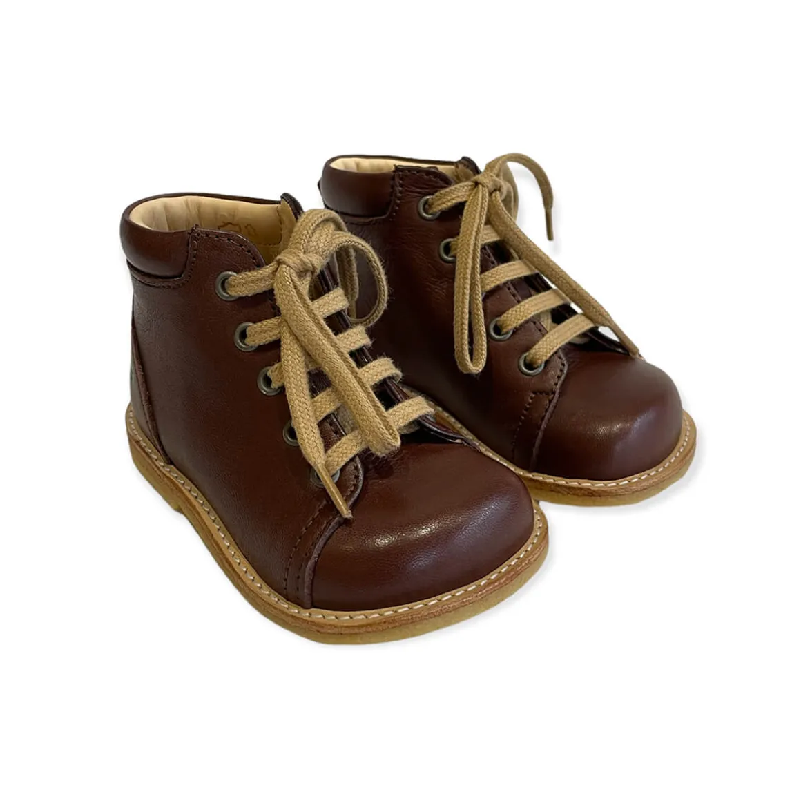 Wide Fit Lace Up Starter Boots in Angulus Brown by Angulus