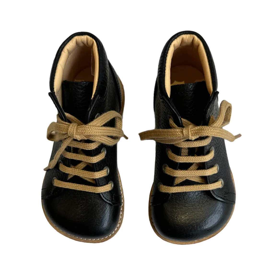 Wide Fit Lace Up Starter Boots in Black by Angulus