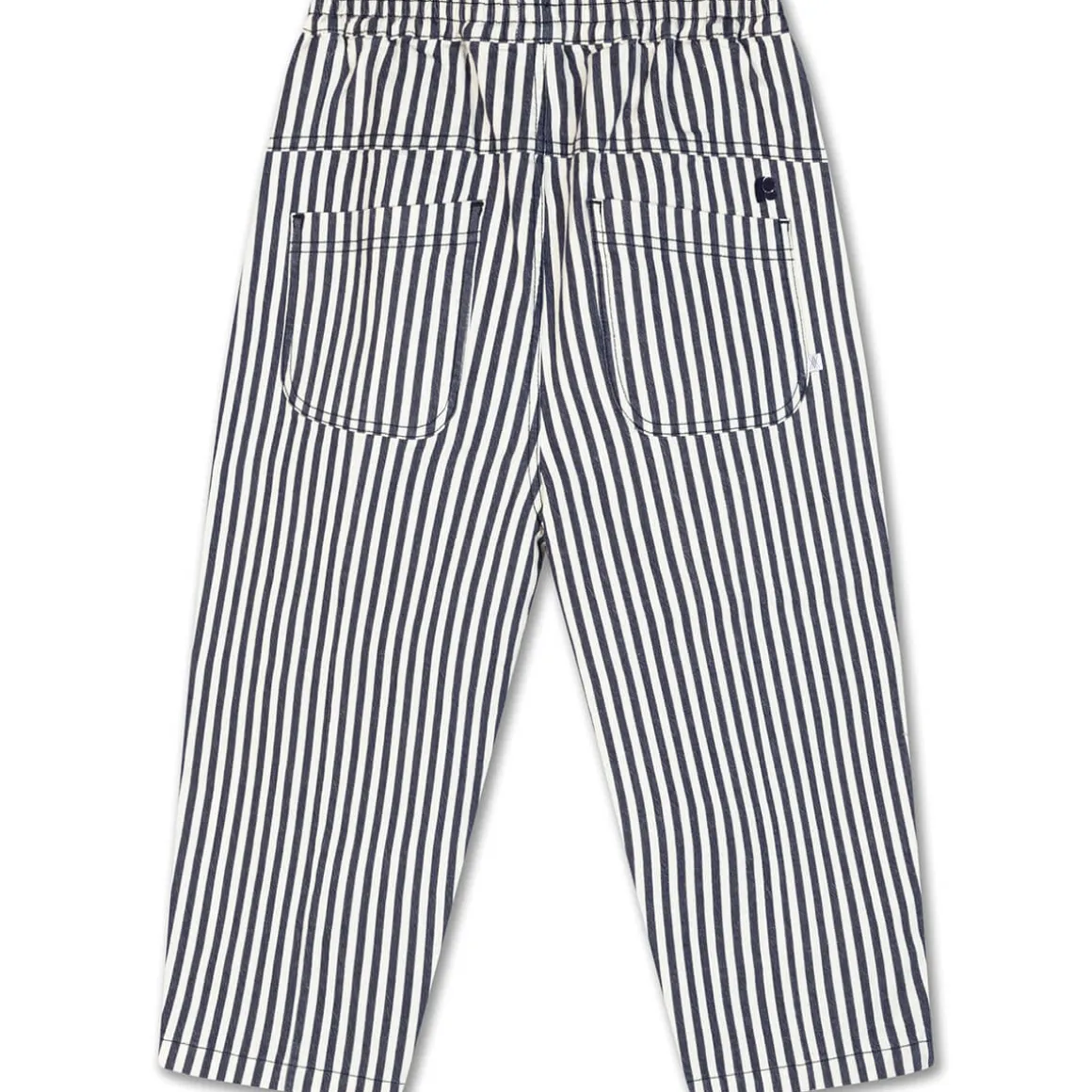 Wide Pant in Navy Eggshell Stripe by Repose AMS