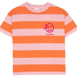 Wide Stripe Tee in Dark Pink / Naranja by Wynken