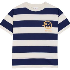 Wide Stripe Tee in Ecru / Navy by Wynken - Last Ones In Stock - 3-6 Years
